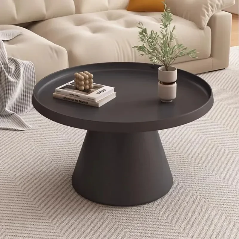 Salon Minimalist Side Table Aesthetic Design Luxury Round Coffee Tables Glam Simple Stolik Show Kaffee Tische Trendy Furniture
