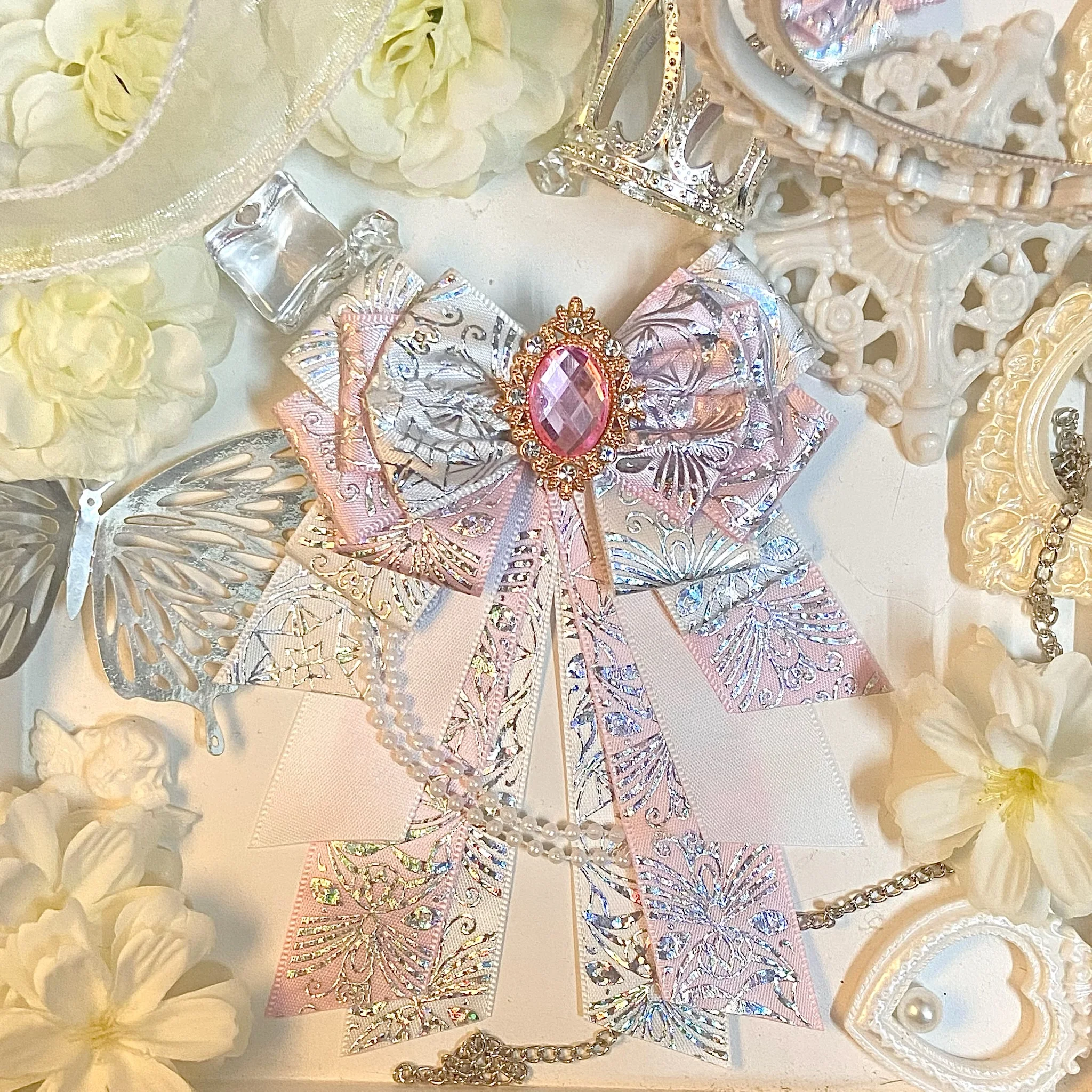 قوس عصا دعم DIY، مروحة دعم، ضوء متدفق، مواد محيطية رائعة، حقيبة ألم Gu Mei Ba Ji Tuo، Lolita