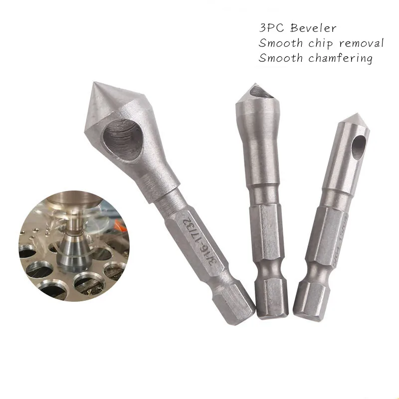 Aço Escareador Rebarbação Broca Buraco Cônico Cortador Aço Alumínio Cabeça Escareada Chanfradura Ferramentas Metal Broca Kit Peças de