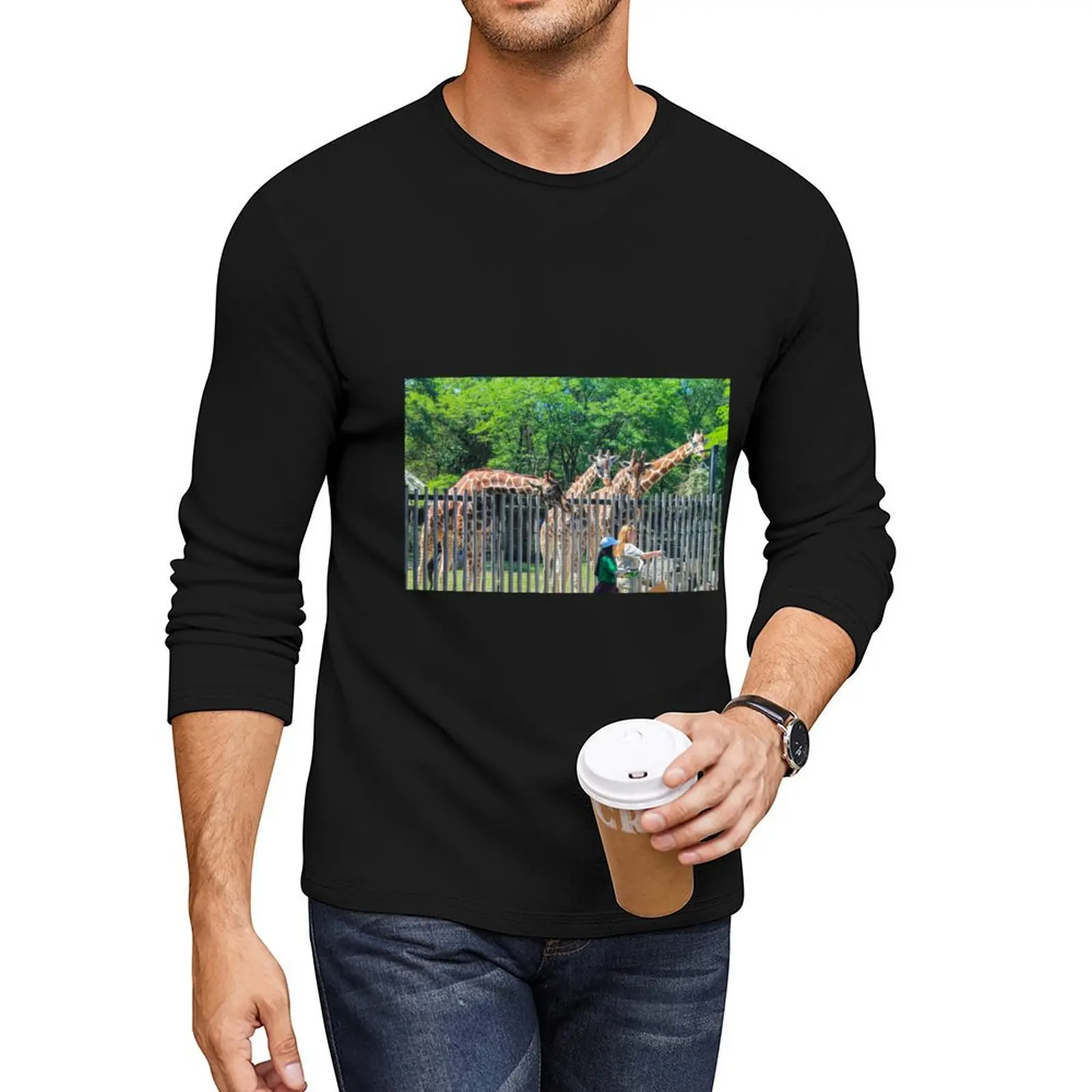 

Brookfield Zoo Giraffes 03 Long T-Shirt quick-drying t-shirt men t shirts