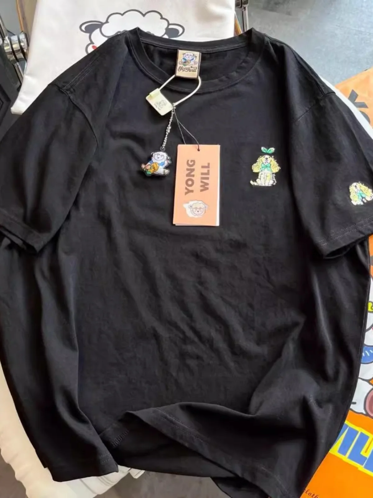 Plus size puro algodão ort sve camiseta feminina linda f sve corpo irt dos desenhos animados cão impressão casual verão topo