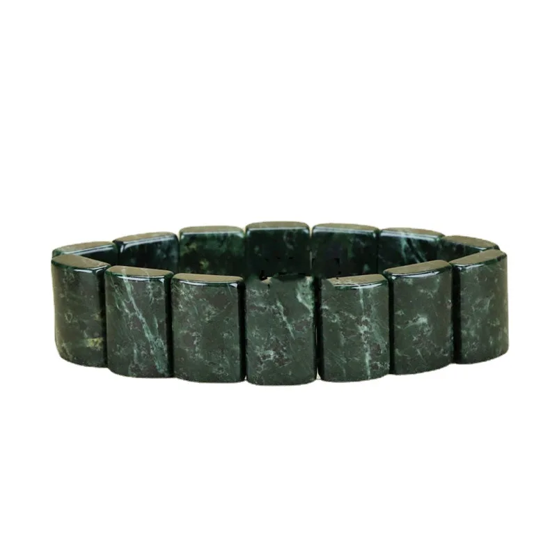 Natural Green Jade Bracelet Wide Bangle Men Women Fine Jewelry Genuine Chinese Medicine King Stone Magnetic Health Jade Bracelet