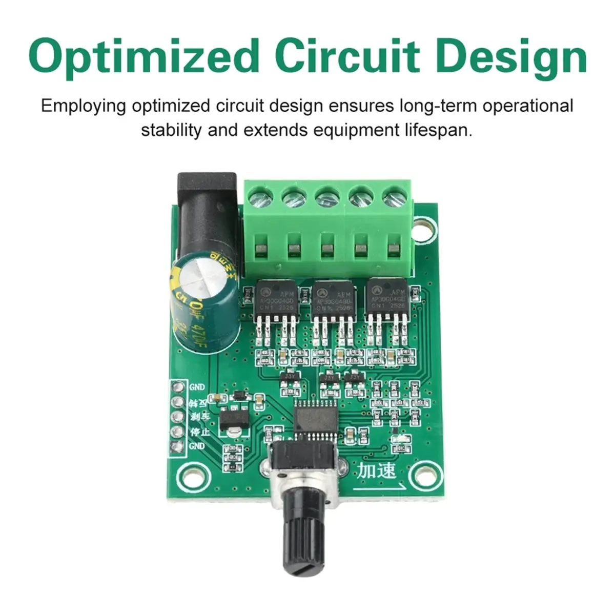 Digital Essentials Three-Phase Brushless DC Motor Driver Board 75W ESC Driver Board Speed Control Module for HDD Fan 3-Pack