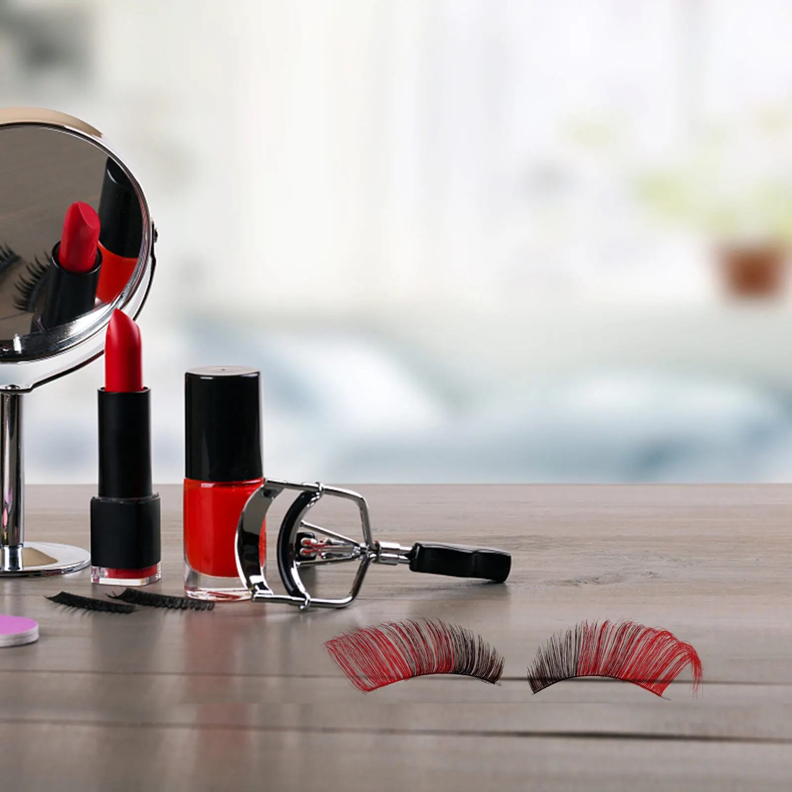

Colored False Eyelashes 3 Pairs Wispy Magnetic Dense Long Thick Halloween Party Daily Makeup Thin Bright Attractive Eyes