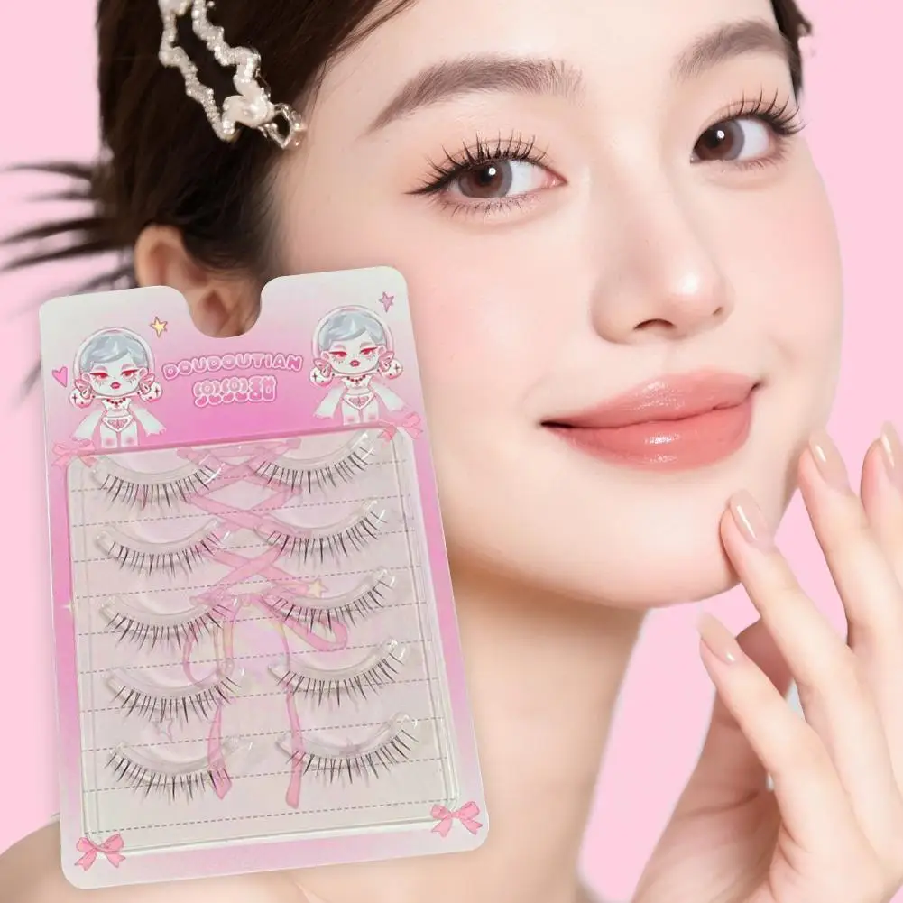 الكورية على شكل حرف U الفردية الرموش الصناعية لاش تمديد العين الطبيعية الهزلية لاش جلدة المعبود Noglue الرموش السفلية S8S1 #6