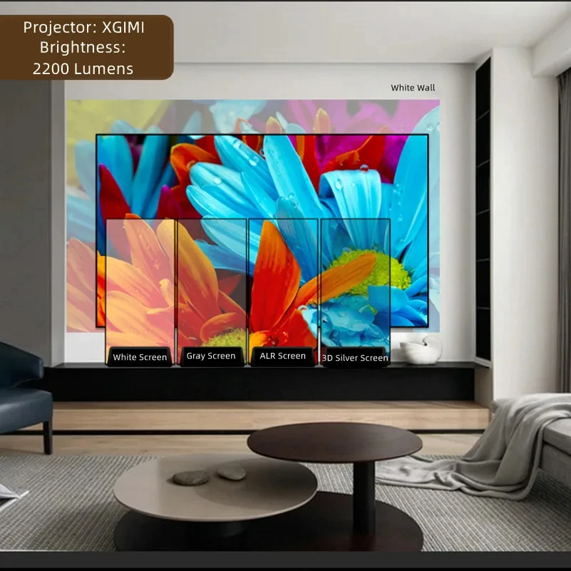 2025 Hot Selling100 120 150 inch fix frame projector screen 4K HD ALR short/long throw projection screen for Home theater