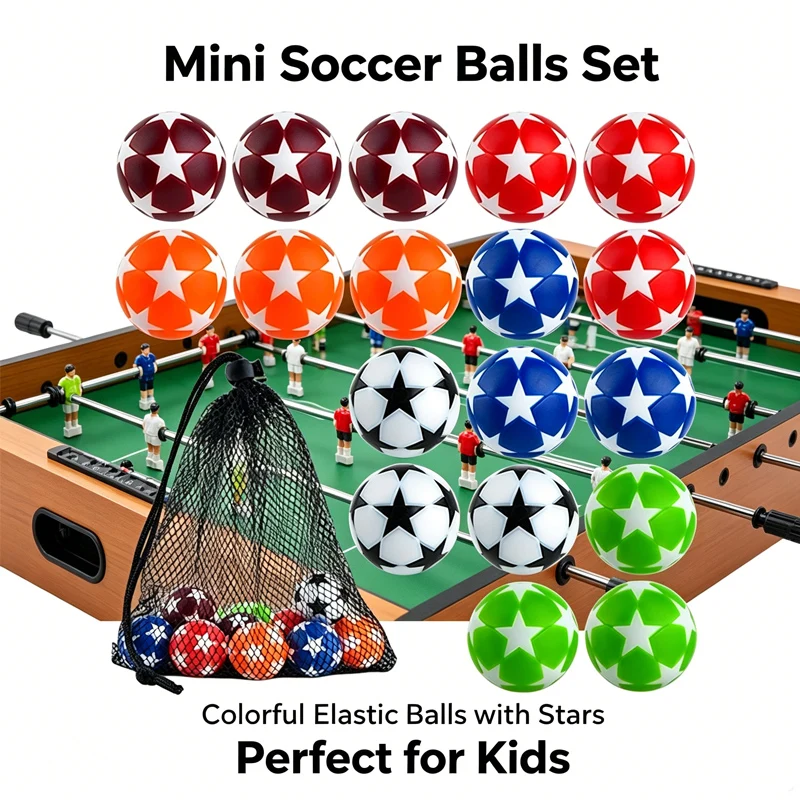 

448C 18Pcs 32mm Official Tabletop Game Balls Small Table Footballs Balls Accessory