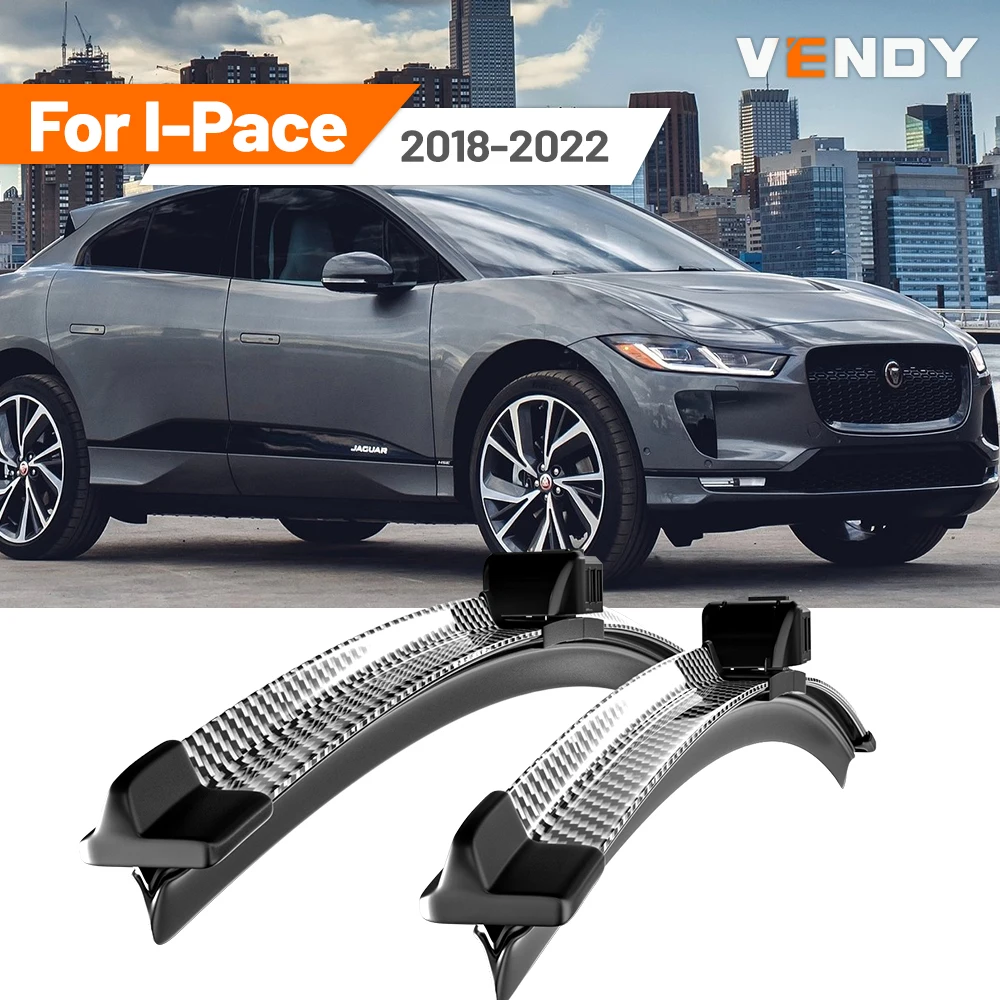 

For Jaguar I-Pace I Pace X590 2018-2022 2019 2020 2021 2pcs Front Windshield Wiper Blades Windscreen Wipers Carbon Fibre & Black