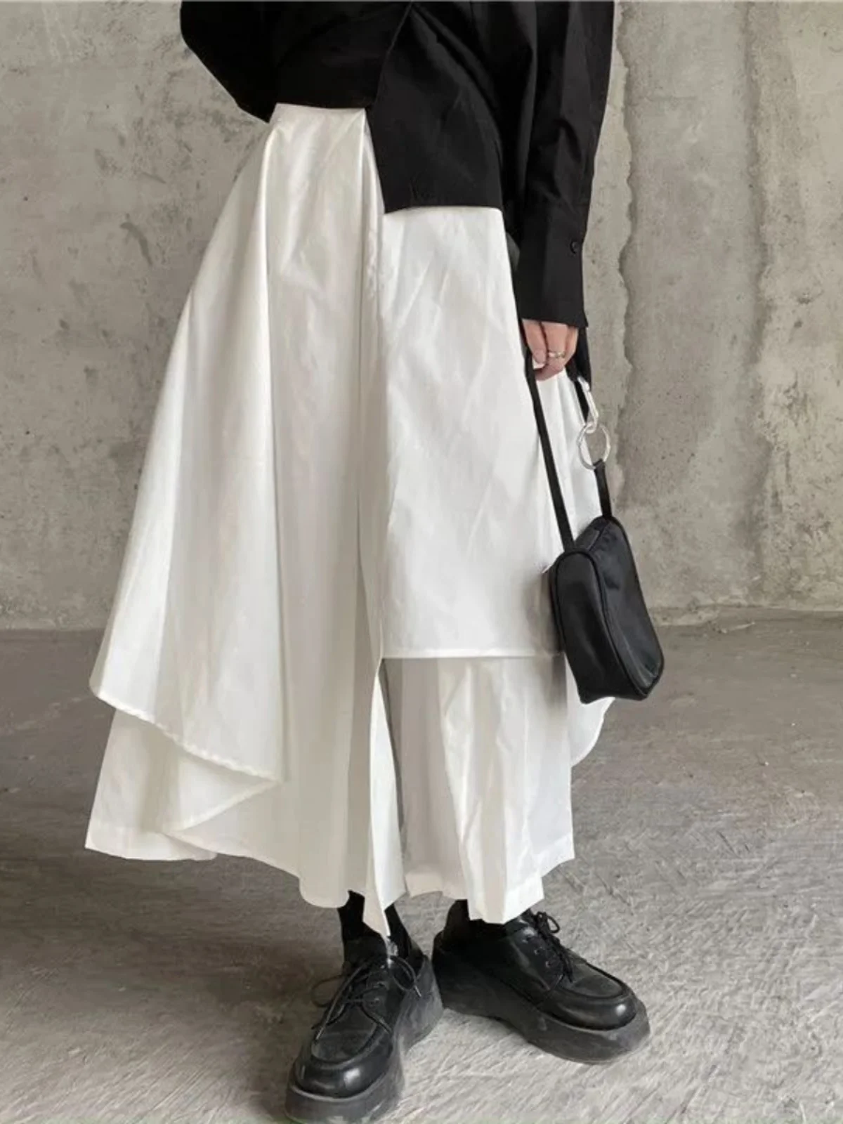 

Необычная однотонная юбка с высокой талией, уличная длинная юбка трапециевидной формы для молодых женщин 8-24 лет, весенний сезон