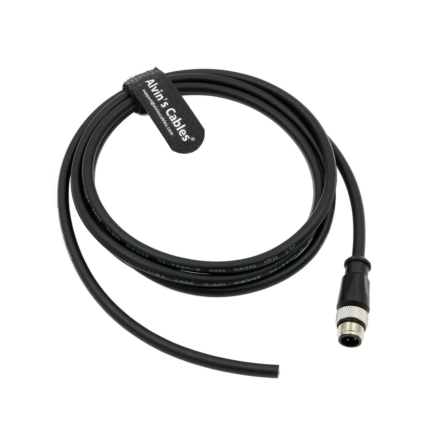 

Alvin's Cables M12 Sensor Cable M12 A Code 4 Pin Male Aviation Connector Electrical Shielded Cable for Industrial Sensor Camera