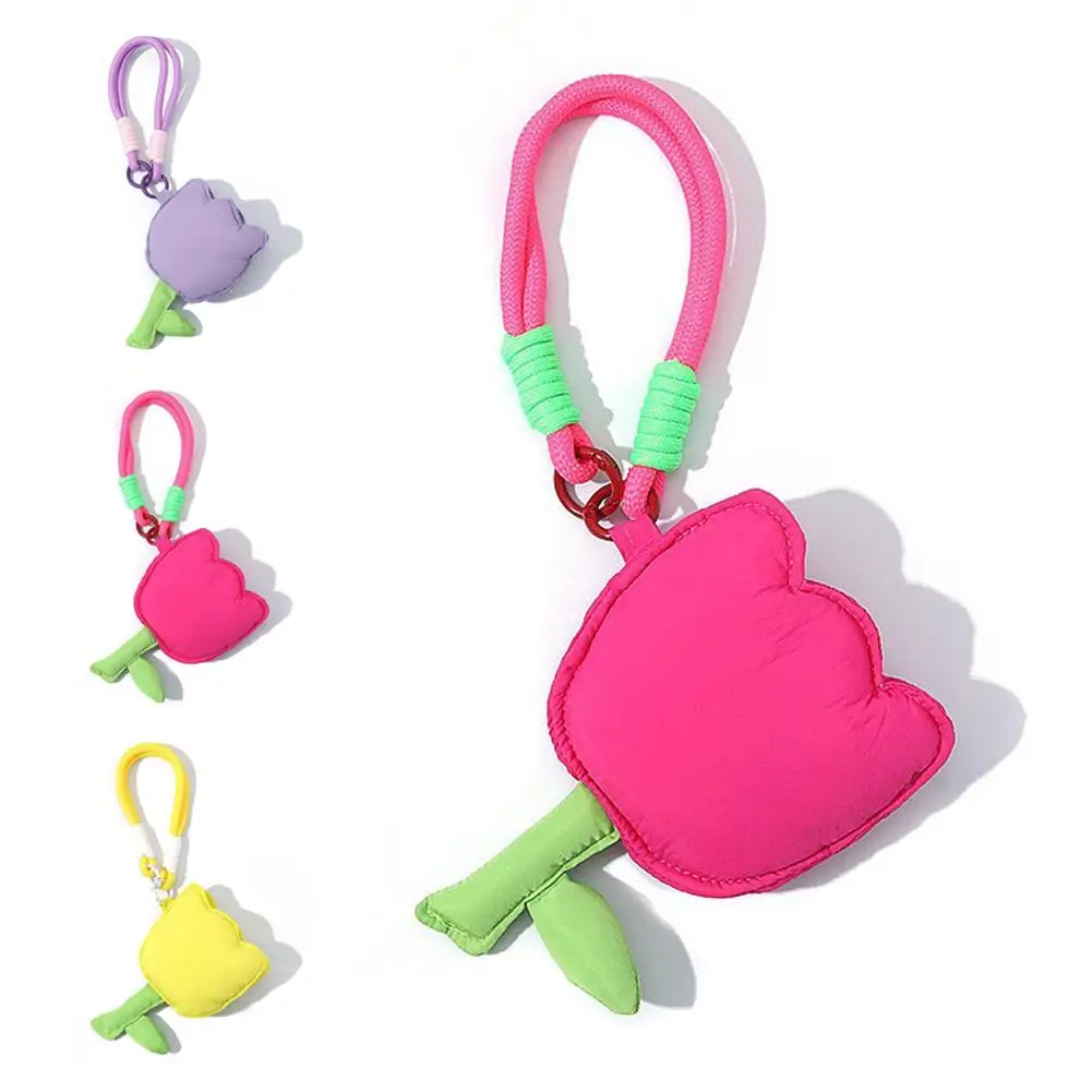 Tulip Shape Bluetooth Storage Bags,Coin Purse,Earphone cases,Small Schoolbag Pendants,Stylish,Compact,And Versatile Accessory