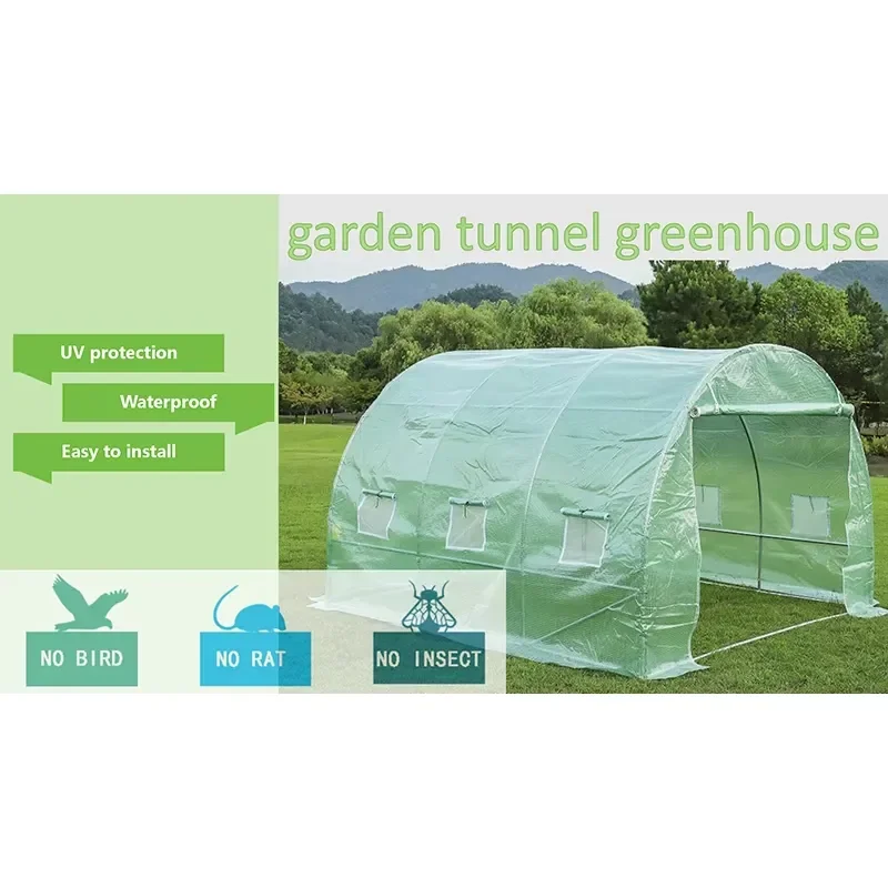 Plastic Film Tunnel Greenhouse for Garden Use
