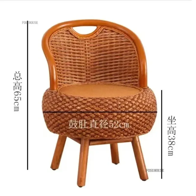 

Retro Bamboo Rattan Chairs Courtyard Garden Furniture Sets Leisure Balcony Table and Chair Three-piece Sets Outdoor Furniture
