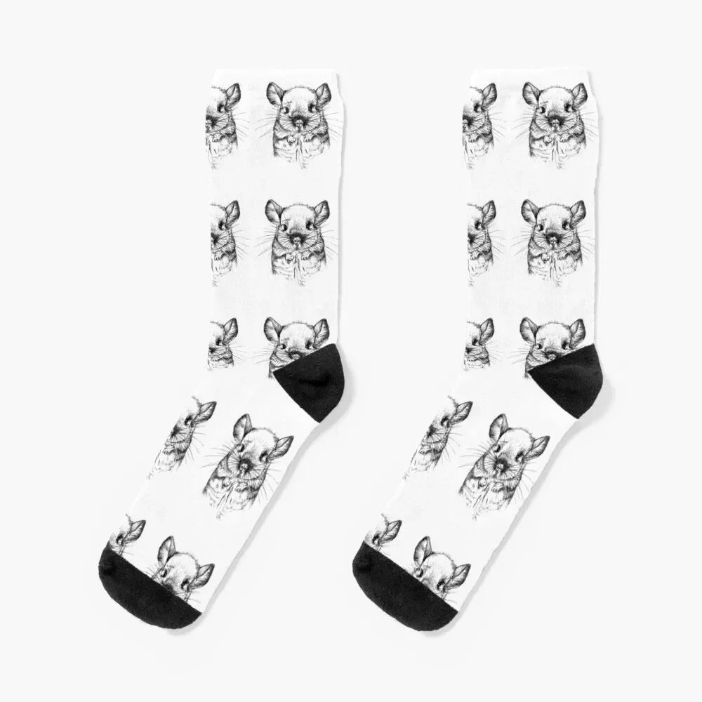

Chinchilla my Love Socks designer hiking Toe sports kids Socks Men Women's