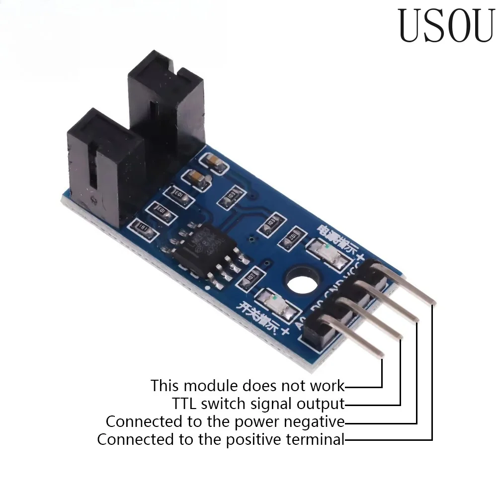 Slot Type IR Optocoupler Speed Sensor Module 3.3V-5V Counter Module 51 AVR PIC 3.3V-5V Diy Kit Optical Speed Measuring Module