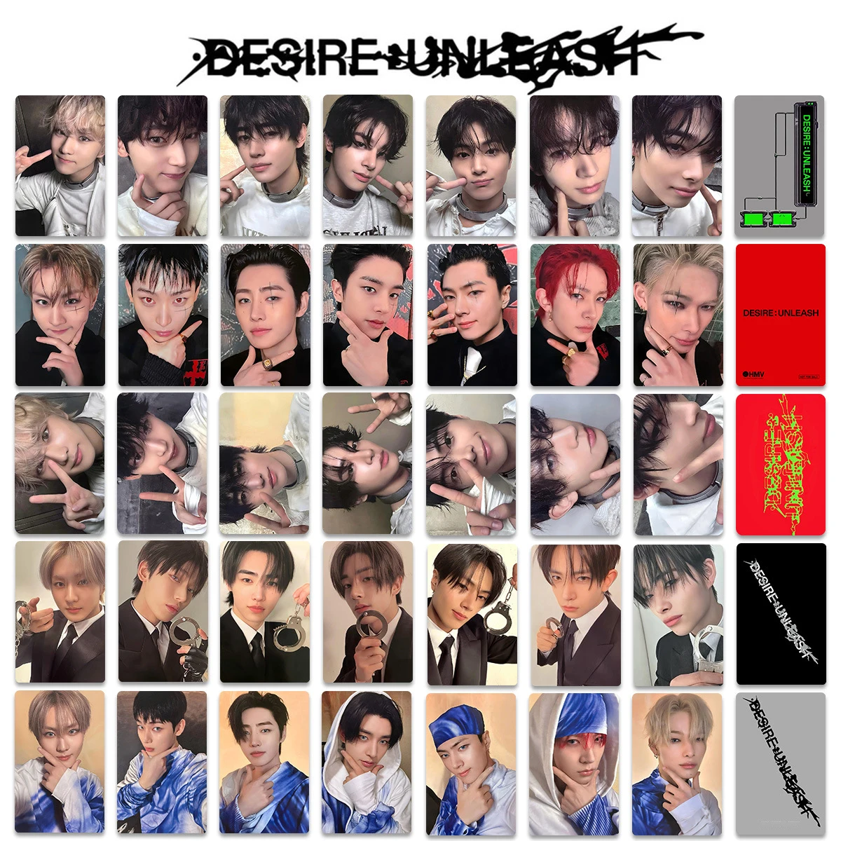 

KPOP Idols JUNGWON HEESEUNG Альбом DESIRE UNLEASH Фотокарта Высокое качество Двусторонняя печать ЛОМО-карта SUNGHOON SUNOO Подарок для фанатов