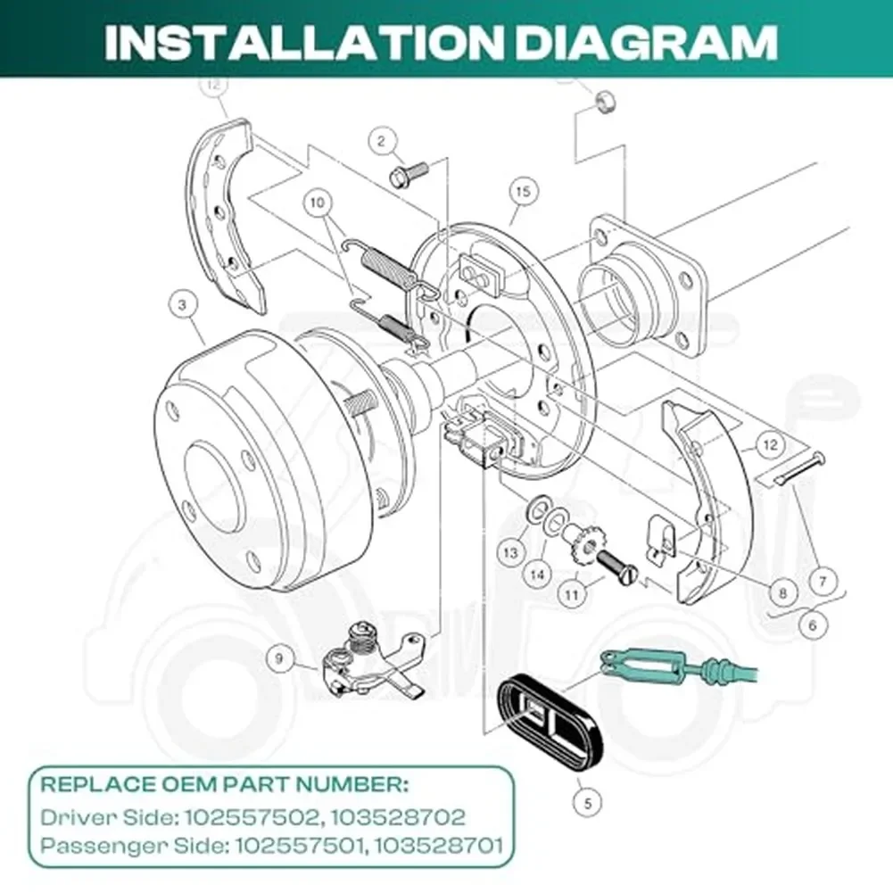 

Replacement brake cable with stainless steel core for PRECEDENT and golf carts with protective PVC coating to prevent wear