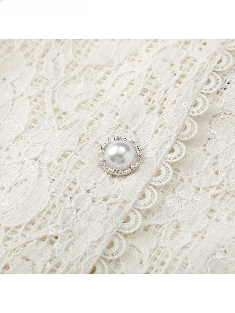 

La Chapelle Autumn New Luxury Hollow out Faion ort Jaet Ele Sle Commute Design Polyester Fiber Long Sve round ...