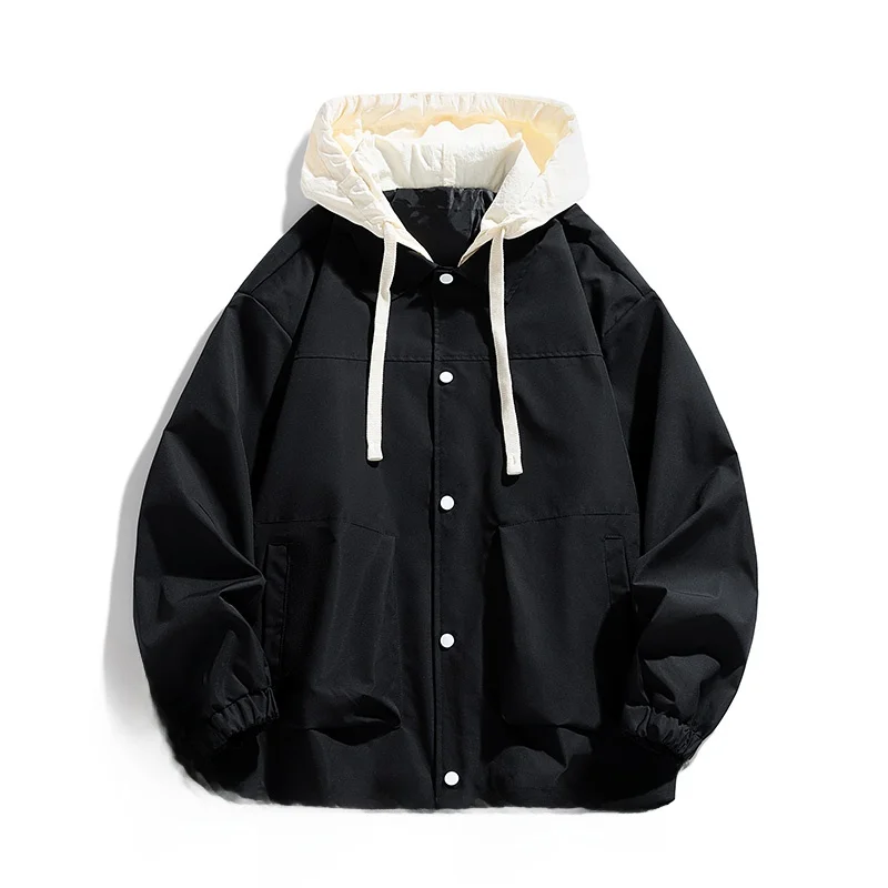 

Новинка: Простая повседневная спортивная куртка с капюшоном для мужчин, большие размеры, оригинальный национальный тренд, уличная одежда в стиле Гонконга