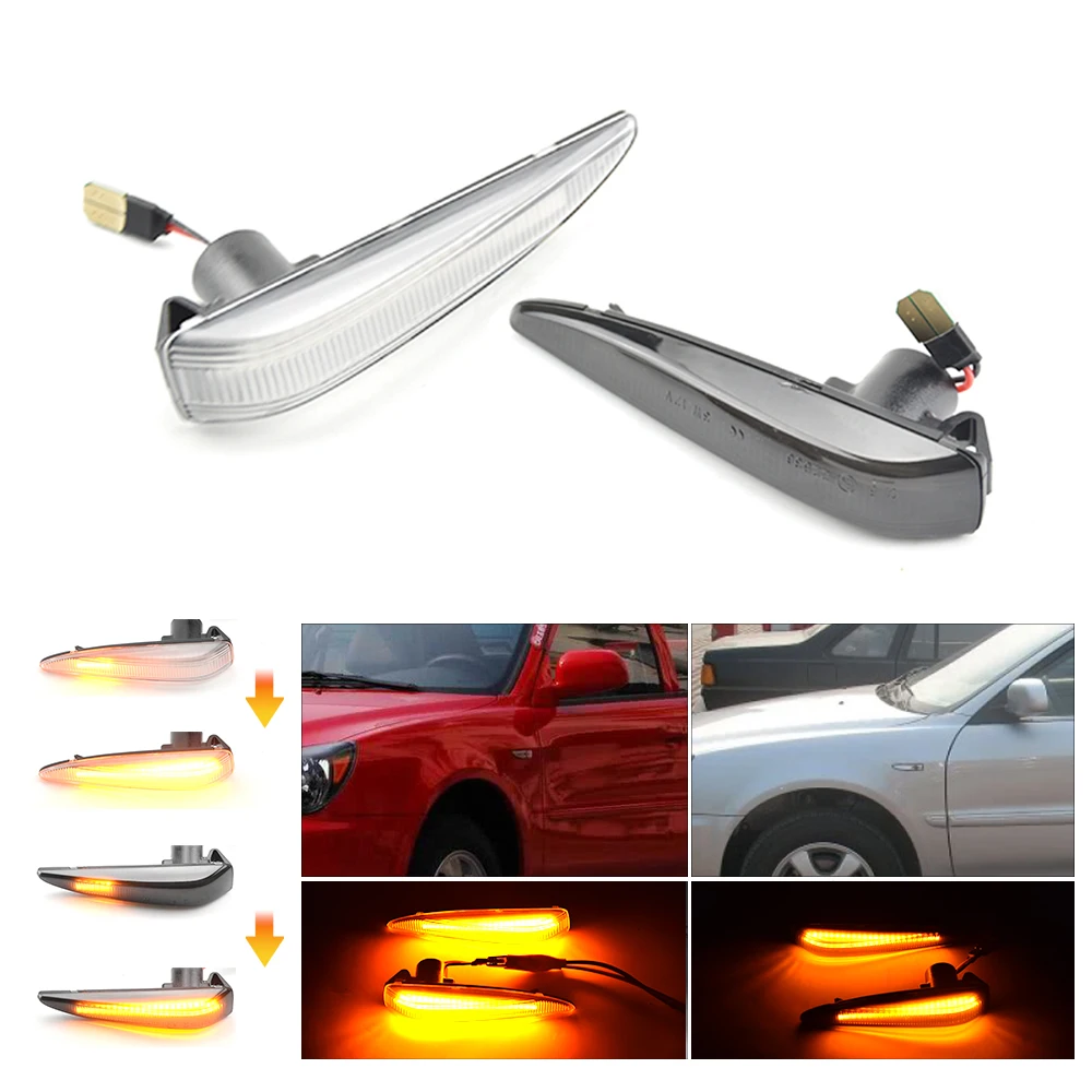 For Southeast Mitsubishi Lancer Car LED Dynamic Turn Signal Light Blinker Indicator Side Mirror Lamp Lights