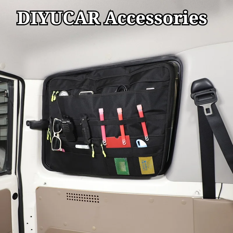 

For Toyota LC76 5 Doors 2007-2026 Oxford Cloth Black Car Trunk Windows Storage Bag Stowing Tool Organizer Interior Accessories