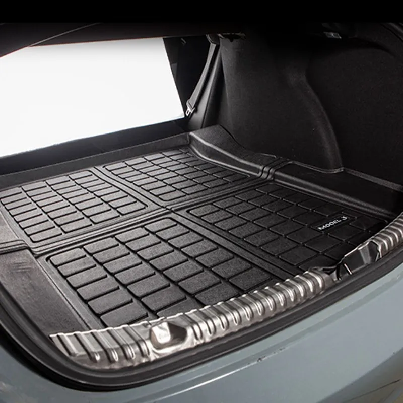 For Tesla Model 3 Highland Model Y 2024 2017-2023 Trunk Mats TPE Floor Mat Front Back Luggage Pad Waterproof Accessories