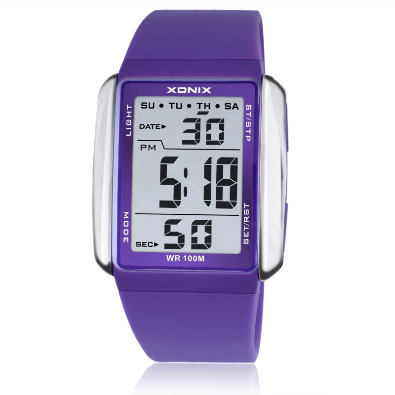 

XONIX модный женский секундомер Relogio Masculino светодиодный цифровой водонепроницаемый 100 м секундомер для дайвинга и плавания Relo FJ