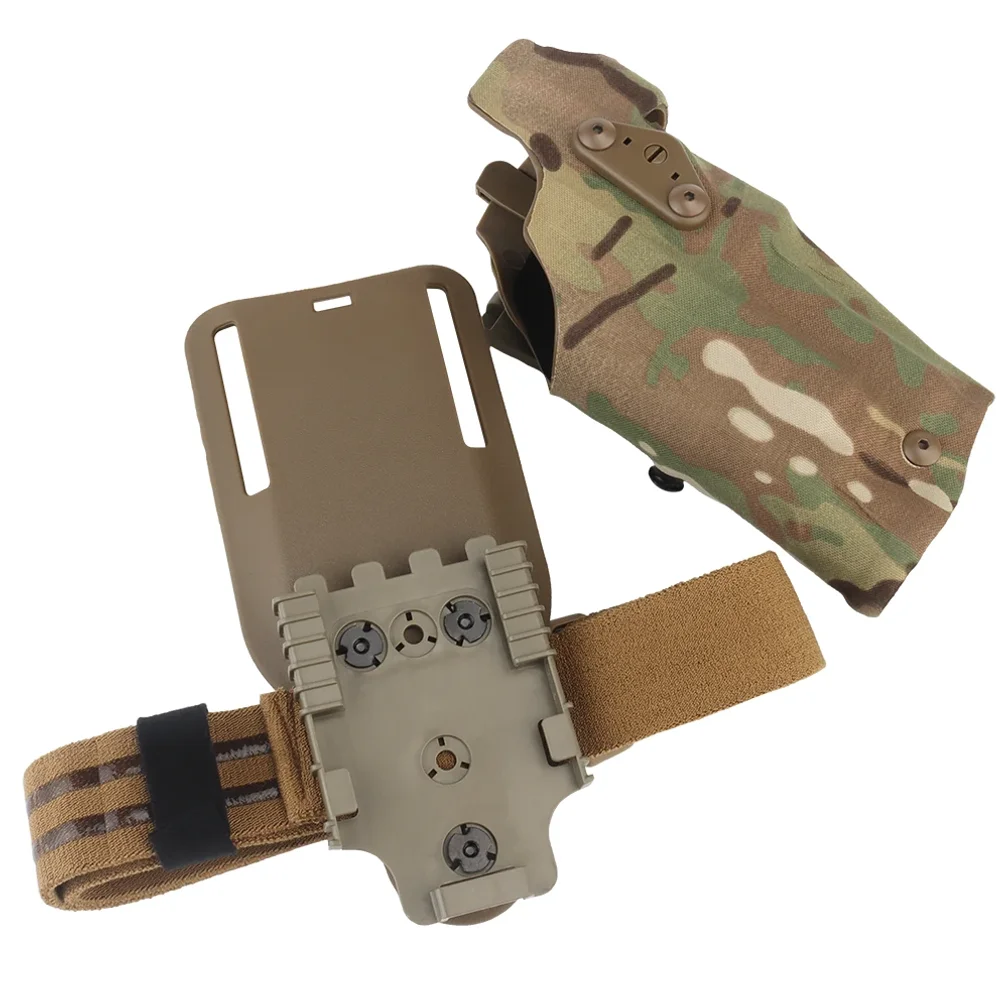 

6354DO Tactical Holster for G17 with X300U-A Flashlight Pistol Holster Case QLS Quick Mount Adapter Drop Leg Strap Kit Gear