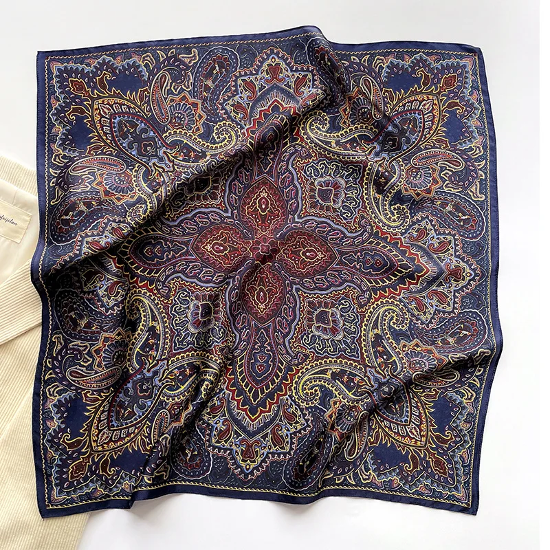 100% Real Silk Handkerchief  Scarf Women Fashion Foulard Satin Shawl Scarves Big Square  Hair / Head Scarves Bandana Hijab