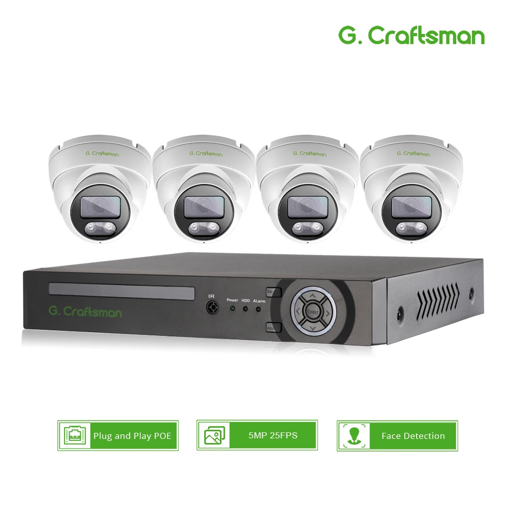 

XMeye 6MP POE IP Camera System Kits Dome 2.8mm Face Detection AI Security CCTV Video Surveillance System NVR