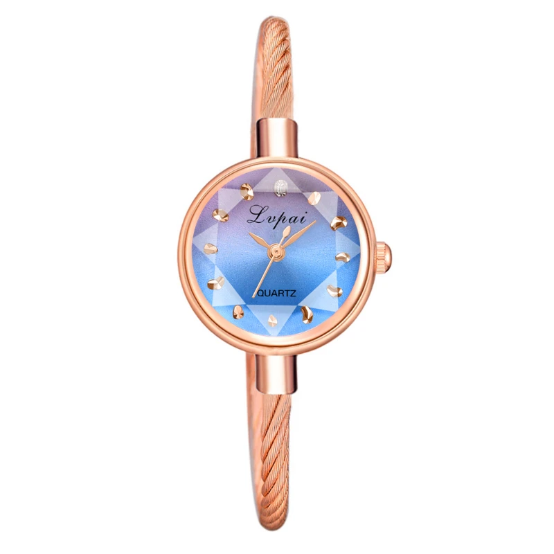 

Brand Women Watch Bracelet Gold Casual Small Watch Golden Geometric Glass Surface Colorful Wristwatch Ladies Quartz Clock