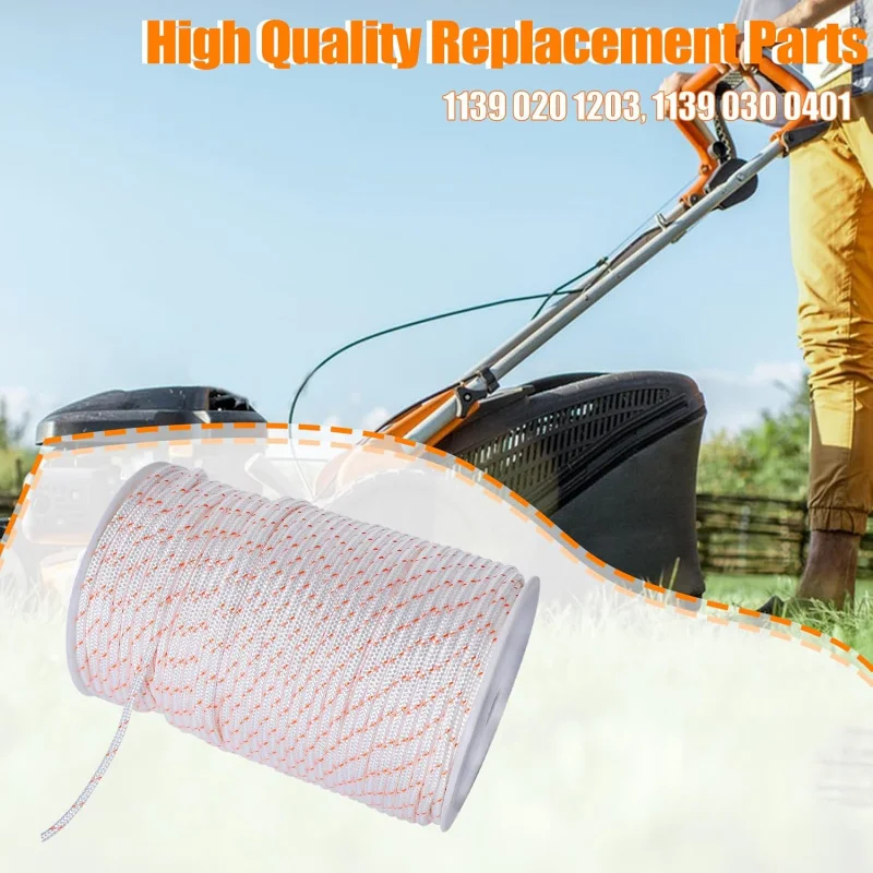 Recoil Starter Rope Pull Cord 3Mm 100-Meter Trimmer Edger Brush Cutter Lawn Mower Chainsaw Cha