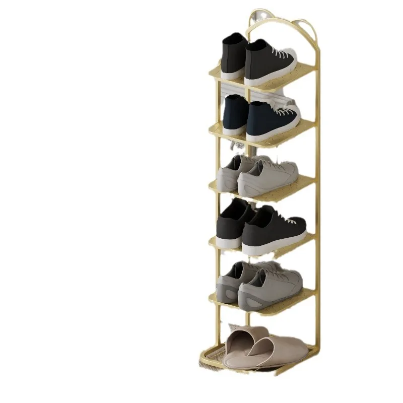 Modern Home Shoe Rack Shoe Cabinets Metal Shelves Vertical Storage Entrance Furniture Iron Art Storage Shelf Flower Plant Stand