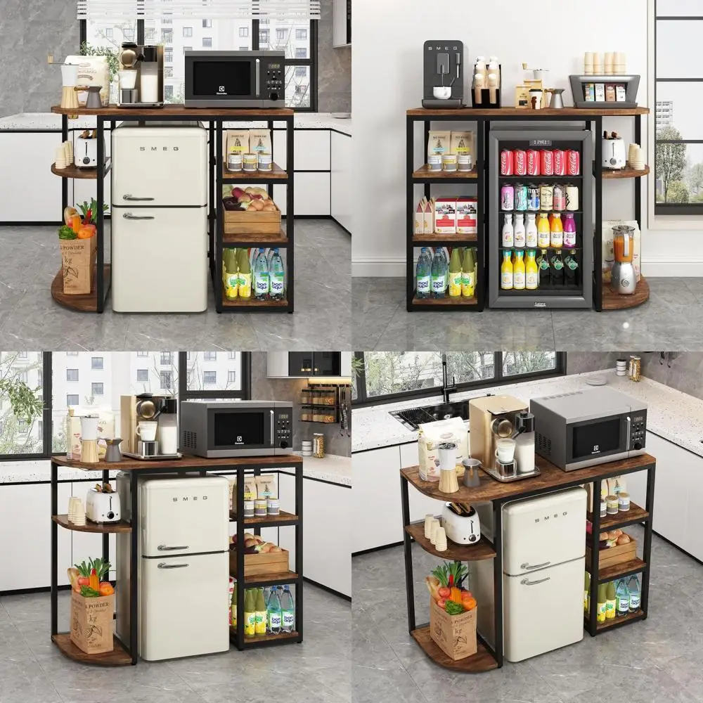 

Компактная подставка для хранения мини-холодильника, стойка для пекаря, шкаф для холодильника с местом для хранения, кофейни с мини-холодильником, микроволновая печь R