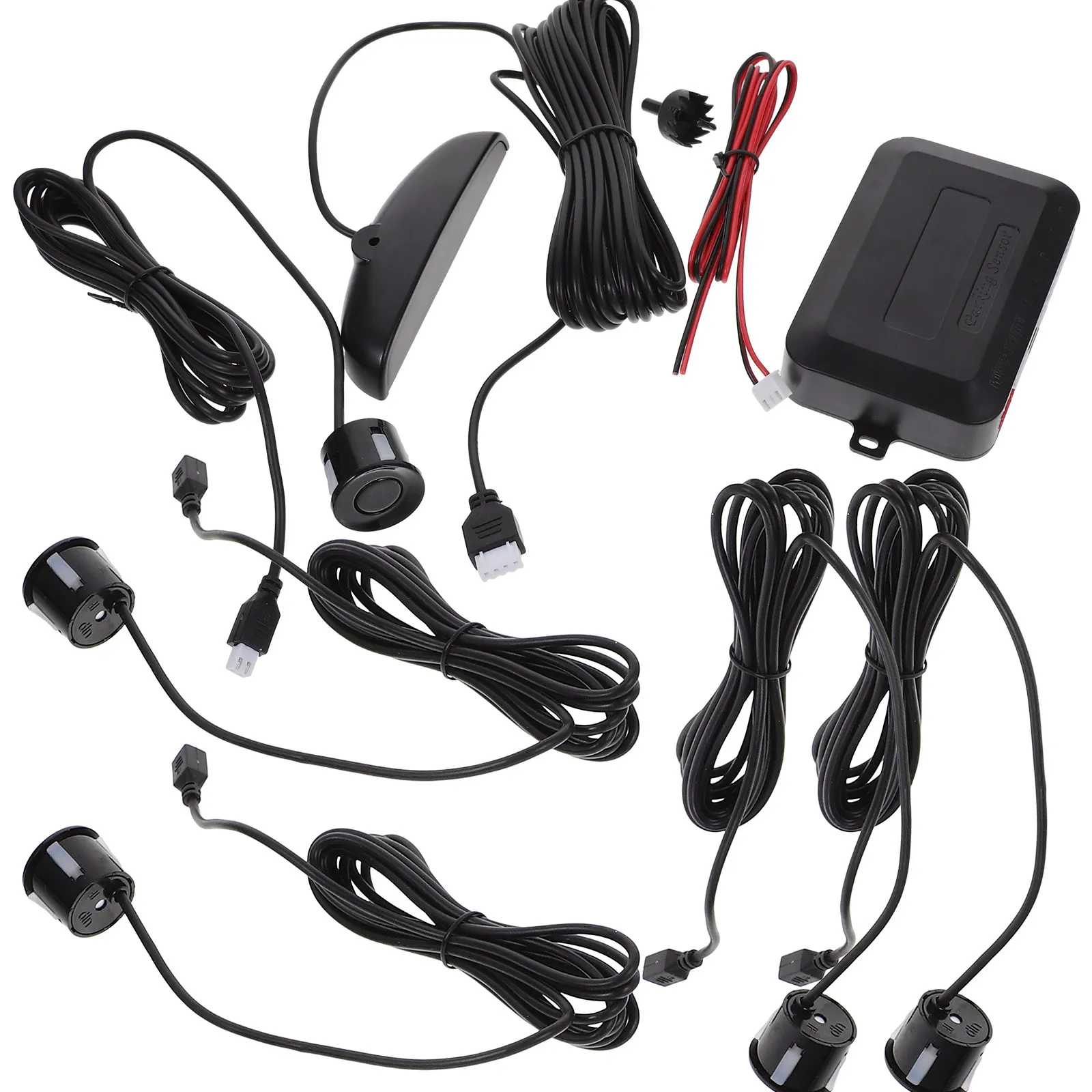 1Set Parking Assist Guide System Vehicle Reverse Sensor 4 Sensor Backup Parking Assistance Display for Car