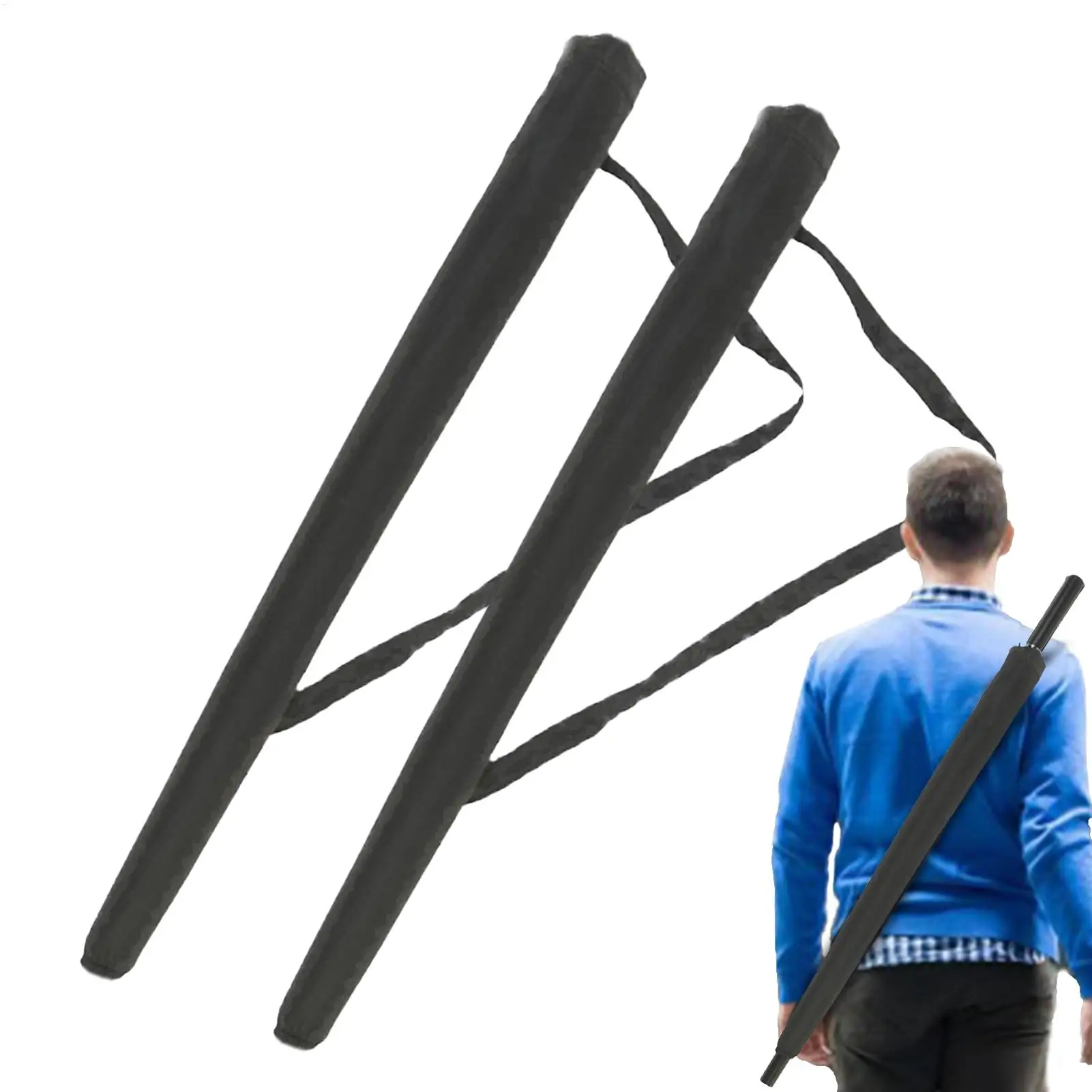 

Водонепроницаемая сумка для хранения зонтов, 2 шт., портативный держатель с ремешком для влажных и сухих зонтов, идеально подходит для путешествий и автомобиля