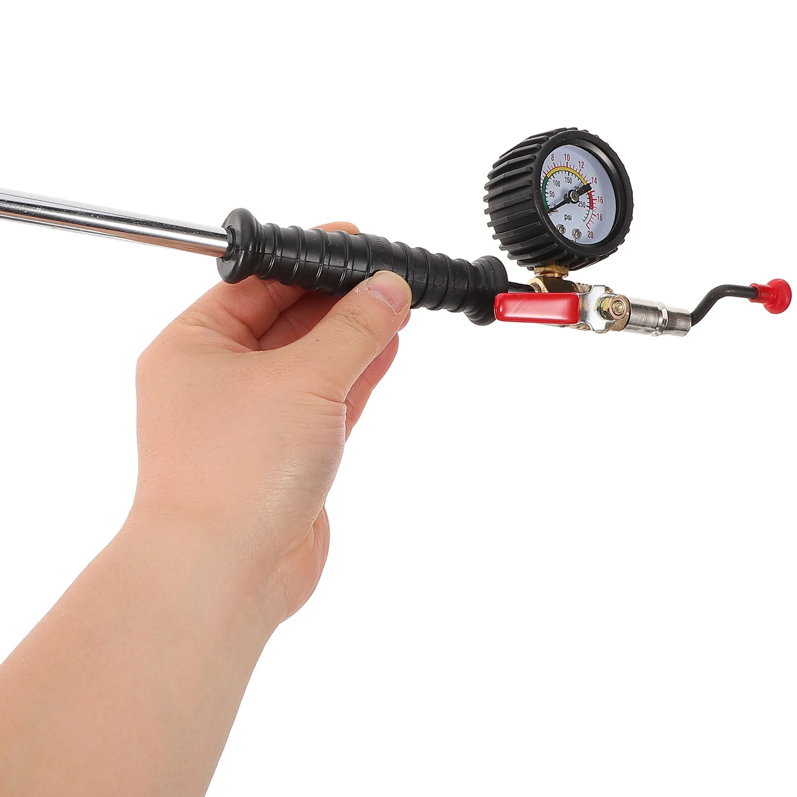 Tire Inflator Gauge Metal Digital Pressure Gauge Easy Inflate Deflate Compact Lightweight for Car Motorcycle Truck Tire Pressure