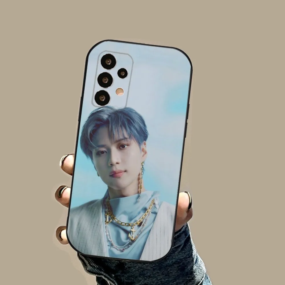 S-ShineeS T-TaeminS Phone Case For Samsung S24,23,23,22,30,21,10,9,Note20 Ultra,Lite,Ultra,5G,Plus,FE,Black Soft Case