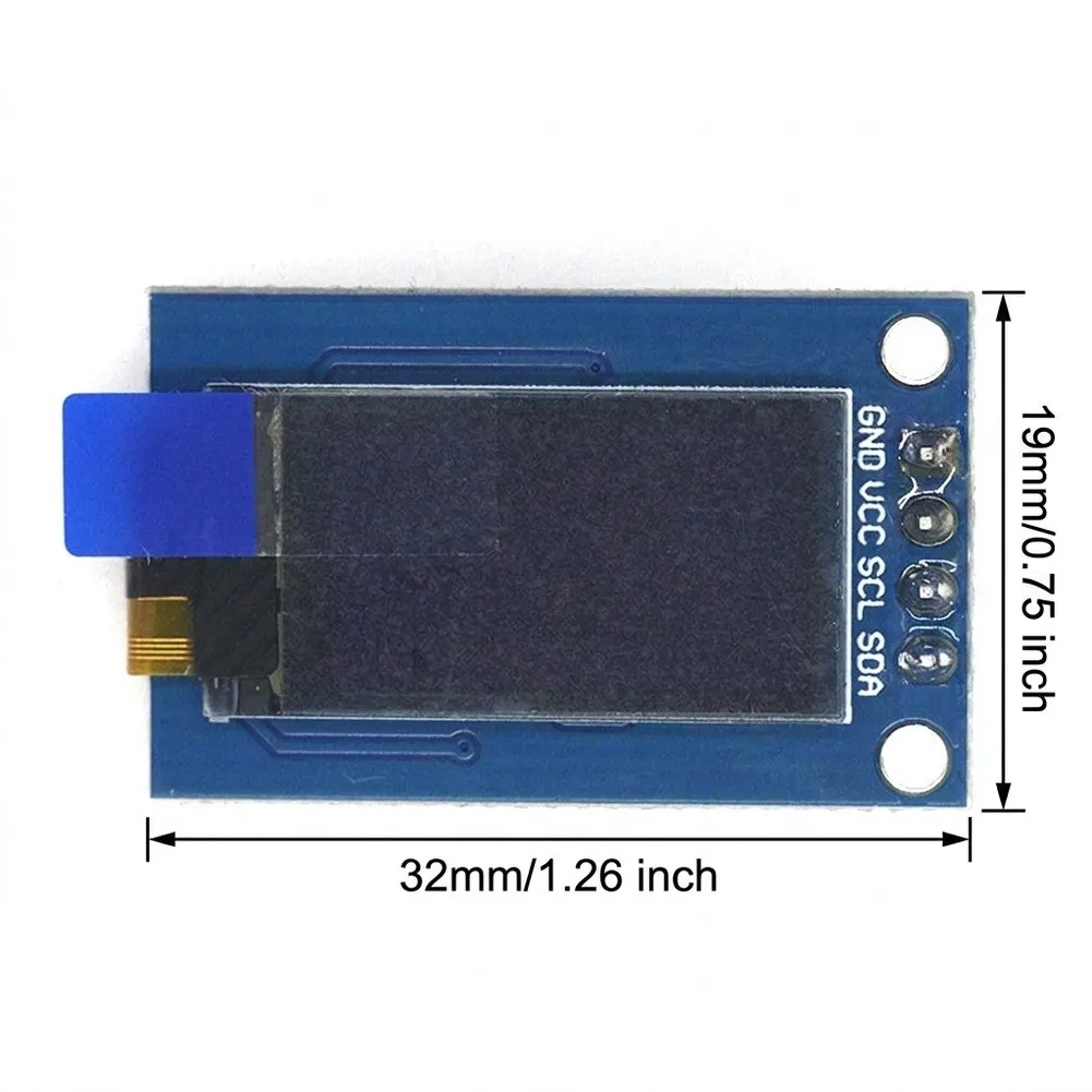 Monochrome For OLED Display Module 0.78 Inch SH1107 Driver IC I2C Interface Suitable for Educational and Experimental Use