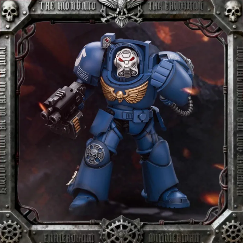 

【Пятновые товары】JOYTOY Warhammer 40K Ultramarines Terminator SquadTerminator с Storm Bolter Подарочная коллекция игрушек