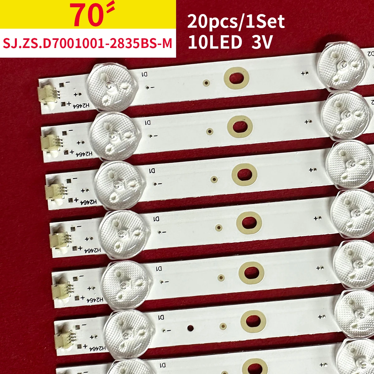 

1set LED strip For 70" SJ.ZS.D7001001-2835BS 3V 10LED