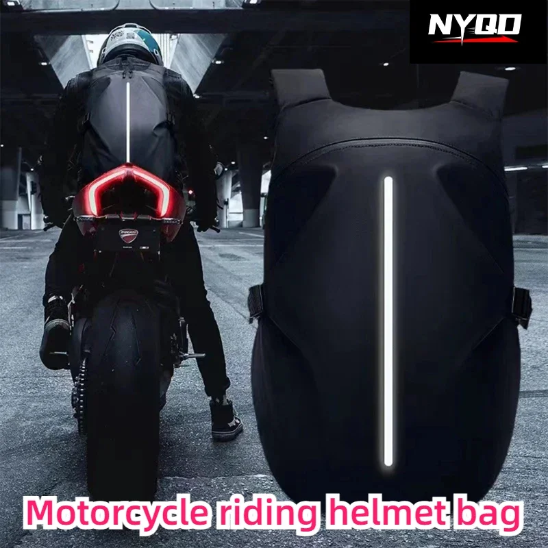 

Motorcycle Backpack Large Capacity Travel Motorcycle Bag Storage Helmet Luggage Bag Outdoor Cycling Backpack