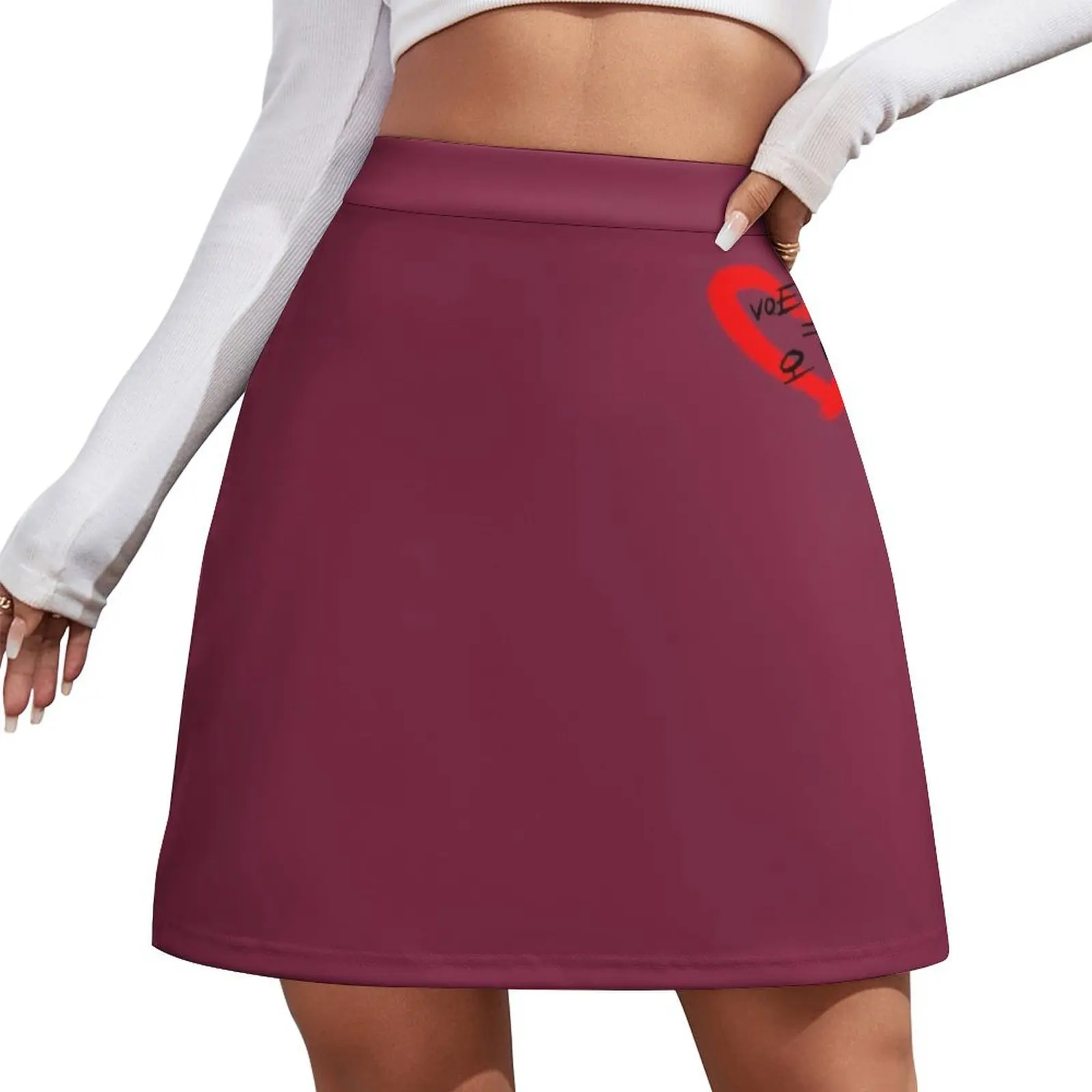 

vo.eros is oppa <3 burgundy Mini Skirt womens clothing short skirts for women short skirt for women Mini Skirt