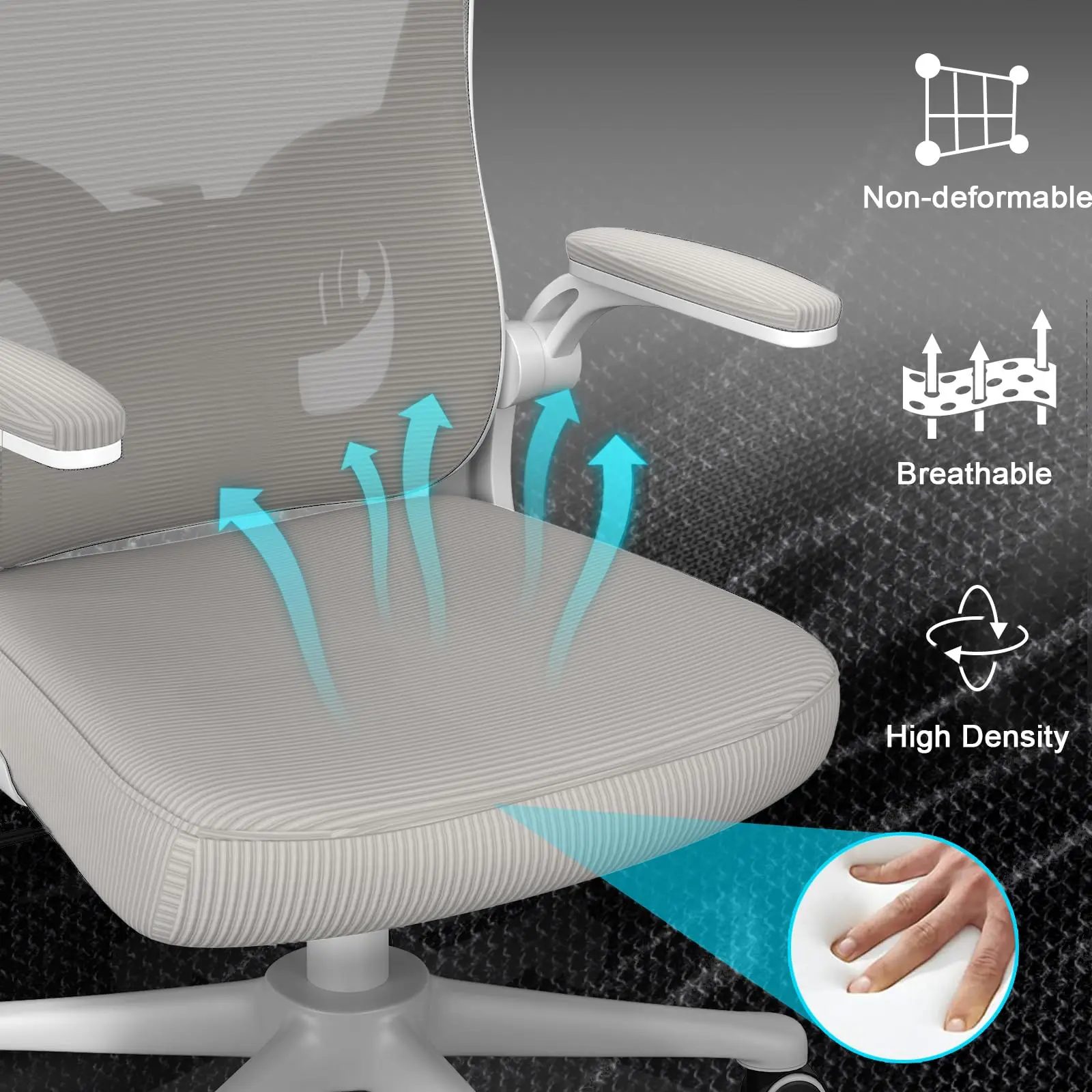 Ergonomiczne krzesło biurowe z podparciem lędźwiowym Krzesło wykonawcze z wysokim oparciem Krzesło obrotowe Krzesło komputerowe Krzesło zadaniowe