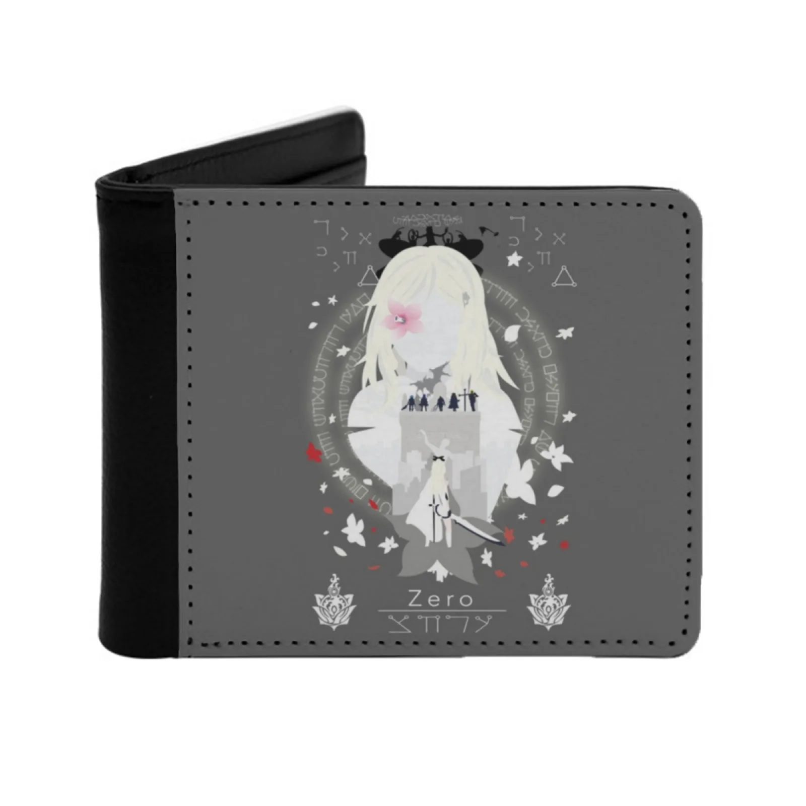 

Lady Zero Negative Space Men Wallets Card Man Wallet Short Purse Bi-Fold Personalized Purses Lady Zero Lady One Lady Two Lady