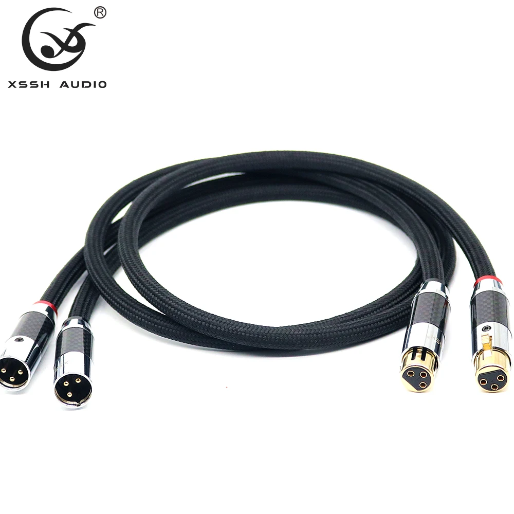 XLR Cable XSSH Hi-end HIFI FA-220 PVC 2 Core Pure Copper OFC PCOCC Female XLR to Male XLR RCA Wire Signal Line RCA Audio Cables