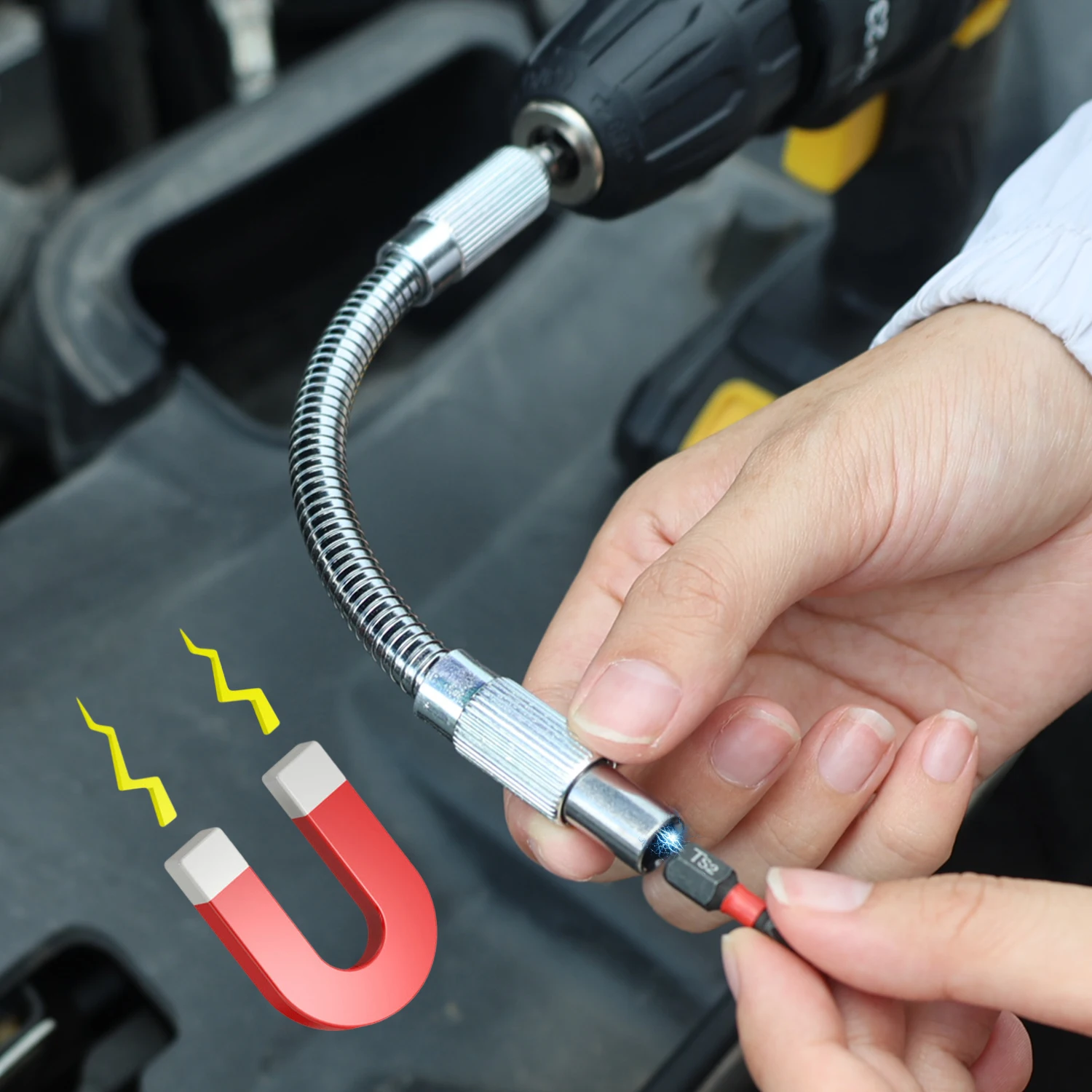 Universal Metal Flexible Shaft Bit Extention Screwdriver Holders Hose Cardan Shaft Electric Drill Power Rod Link 15-40cm