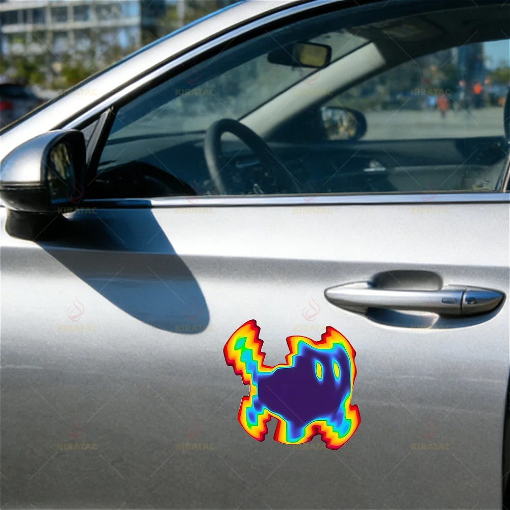 1 قطعة بكسل الفن التصوير الحراري الكرتون دراجة نارية ملصق ل هدية خوذة السيارات نافذة الملونة التدرج العصرية سيارة شارات الفينيل #4