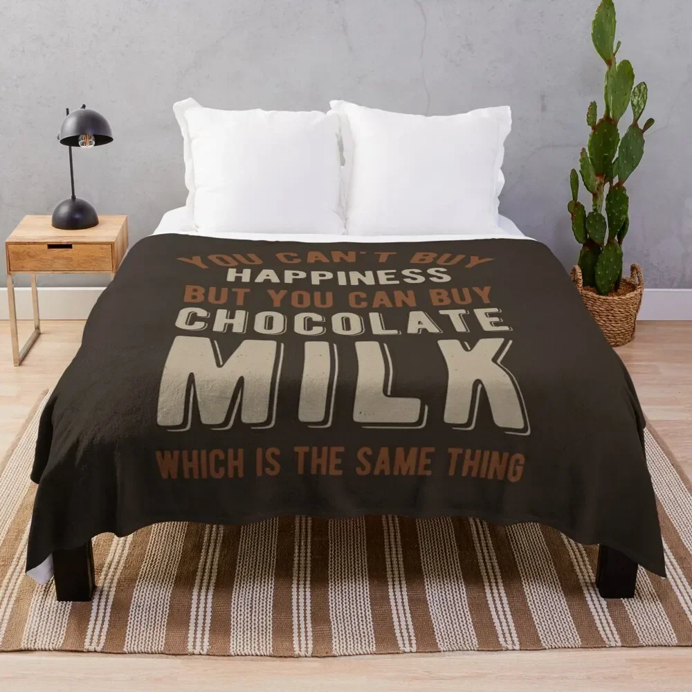 

Funny Chocolate Milk Throw Blanket Vintage Furry Blankets