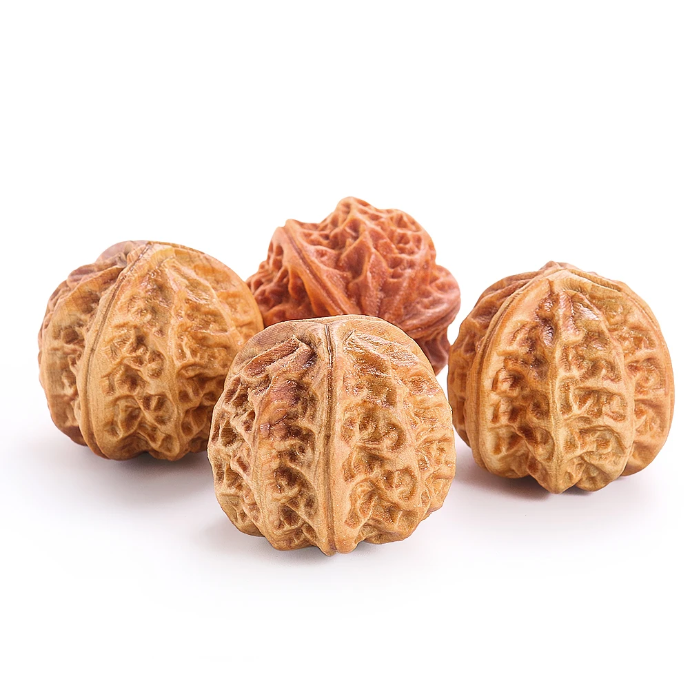 Walnut Massage Ball for Yoga Meditation Fitness Handball Hand Finger Exercise Muscle Stress Relief Relaxation Therapy 1Pc